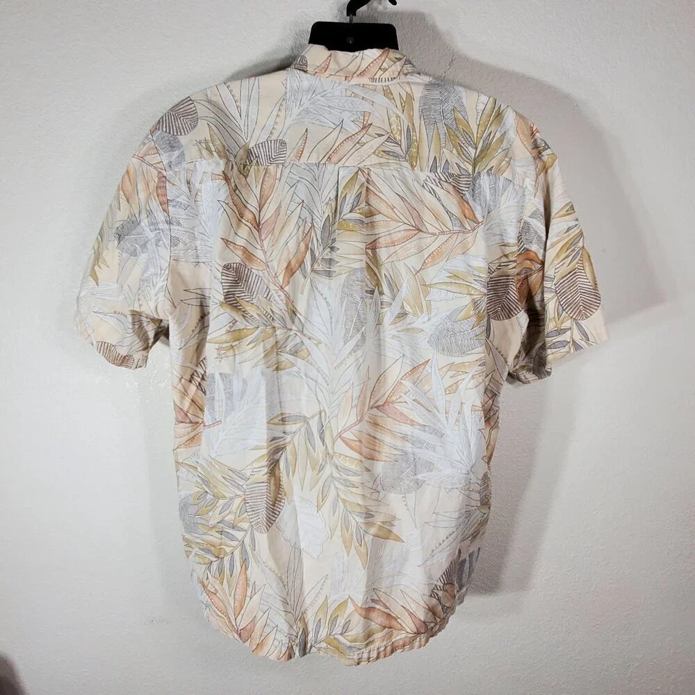 Tori Richard Honolulu 2XL Hawaiian Shirt Tropical Leaf Short Sleeve Button-Up